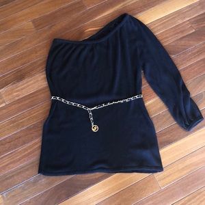 Black Michael Kors one shoulder dress